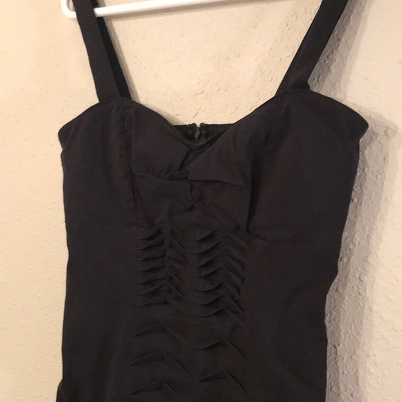 💥NWT Black Cocktail Pleated Dress 🖤Slimming! - Picture 7 of 10